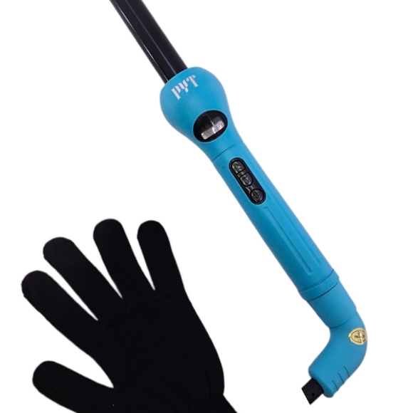 Digital Curling Wand 19mm Clip-free, Satin Finish Turquoise. PYT10 - Picture 4 of 4